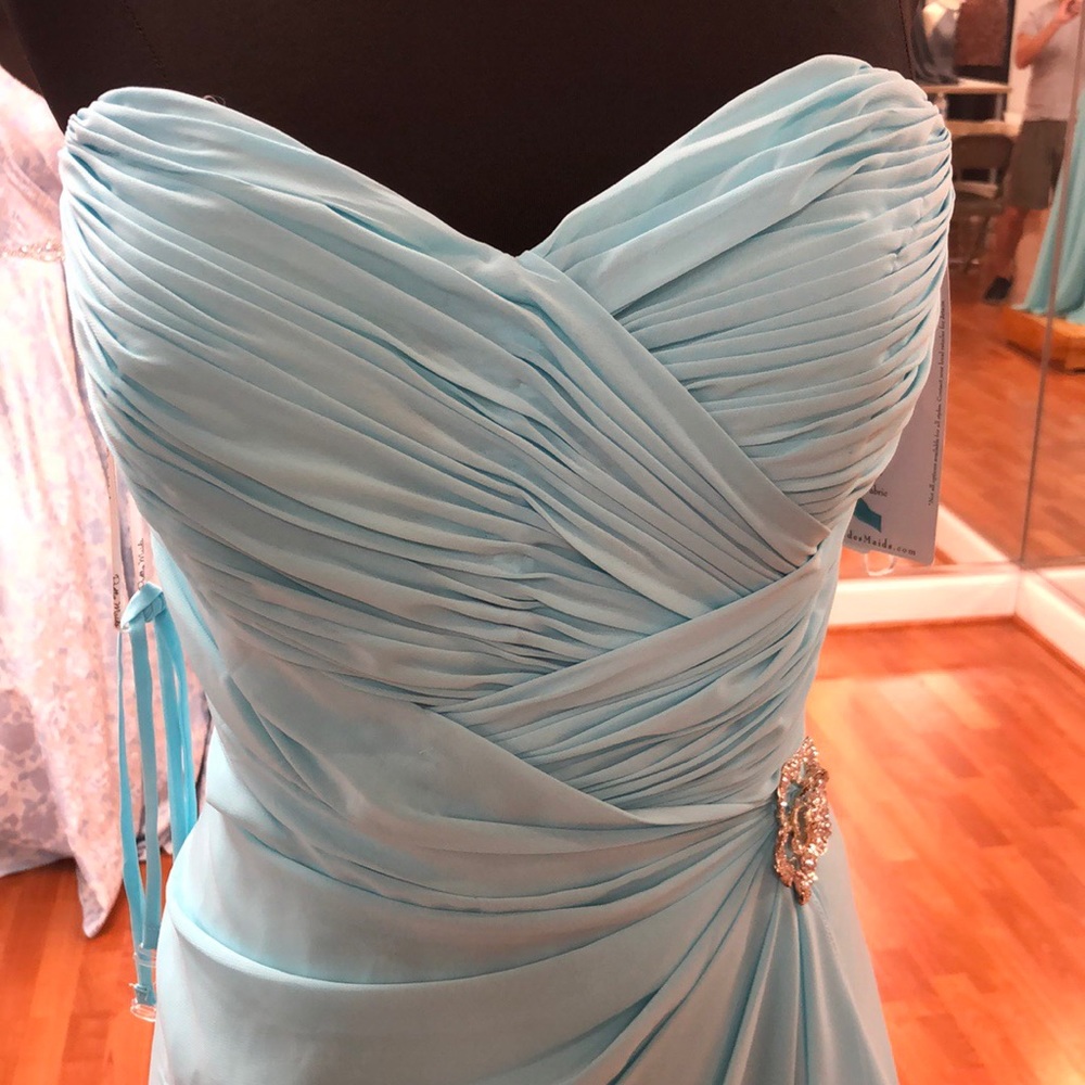 Waterdance blue chiffon bridesmaid dress - Picture 2 of 8